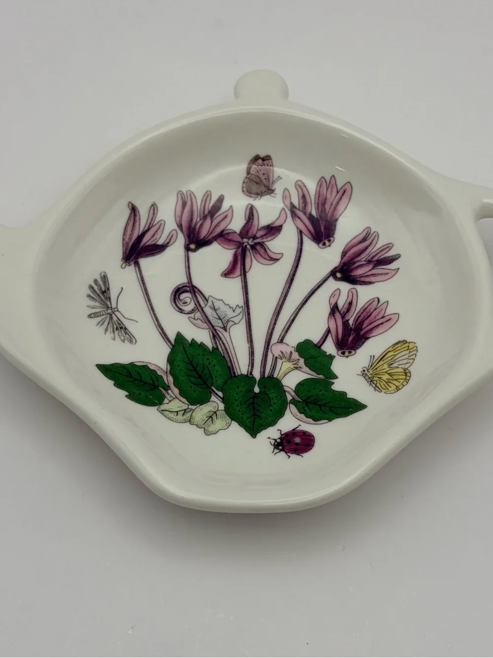 Portmeirion Botanic Garden Cyclamen Tea Bag Caddy/Holder or Spoon Rest